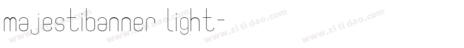 majestibanner light字体转换